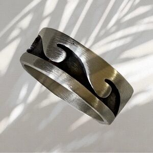 Vintage Taxco Sterling Silver Waves Band Ring​​​​​​​​​​​​​​​​​​​​​​​​​​​